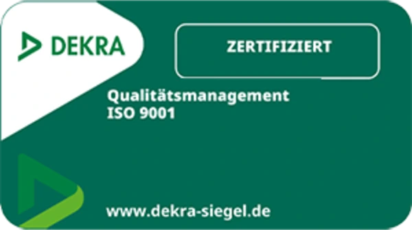 DEKRA-Siegel ISO 9001 DEKRA-Siegel: Qualitätsmanagement zertifiziert nach ISO 9001 – MRS Sicherheit Bochum